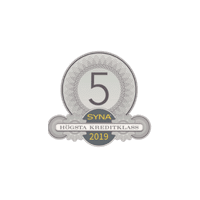 Högsta kreditklass enligt SYNA 2019.